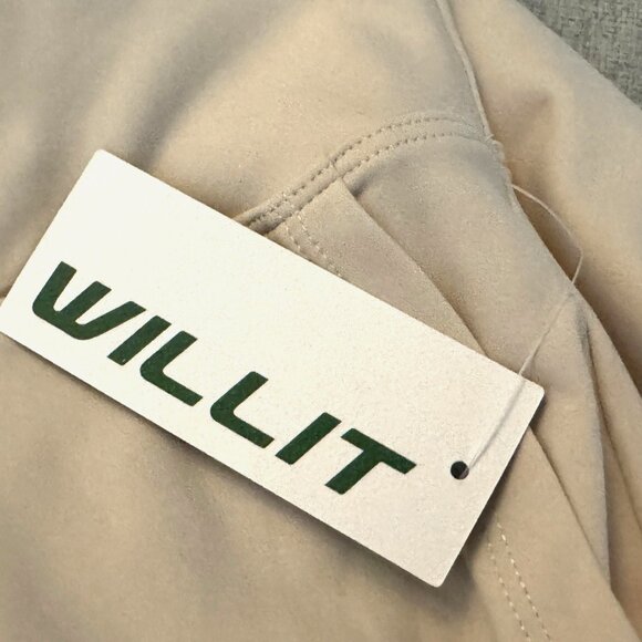 WILLIT, Wide-Leg Pull-On Yoga Trouser Pants with Pockets, Cream, Medium - Picture 10 of 15